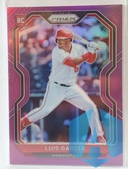 2021 Panini Prizm Purple Prizm #57 Luis Garcia RC Washington Nationals